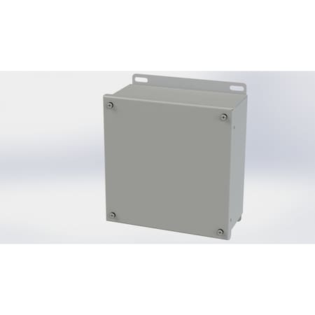 Saginaw Control & Engineering Captive Screws Electrical Enclosures, 8.13 in H, 4 in D, 8 in W, NEMA 3R, 4, 12, 13, Carbon Steel SCE-808SC